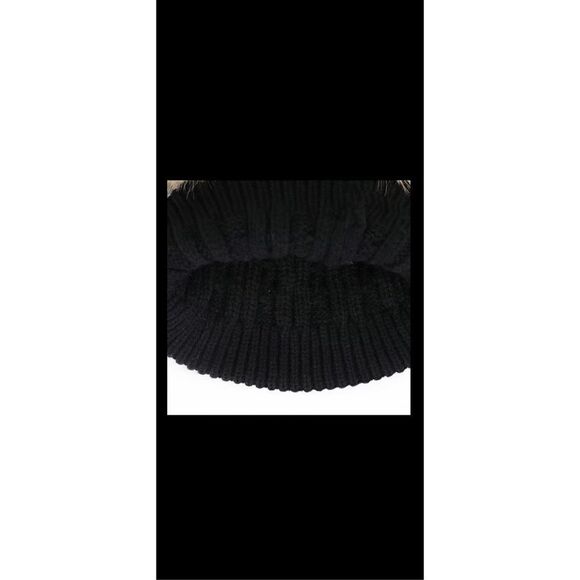 Knitted double ball, faux raccoon for winter hat - Picture 5 of 8